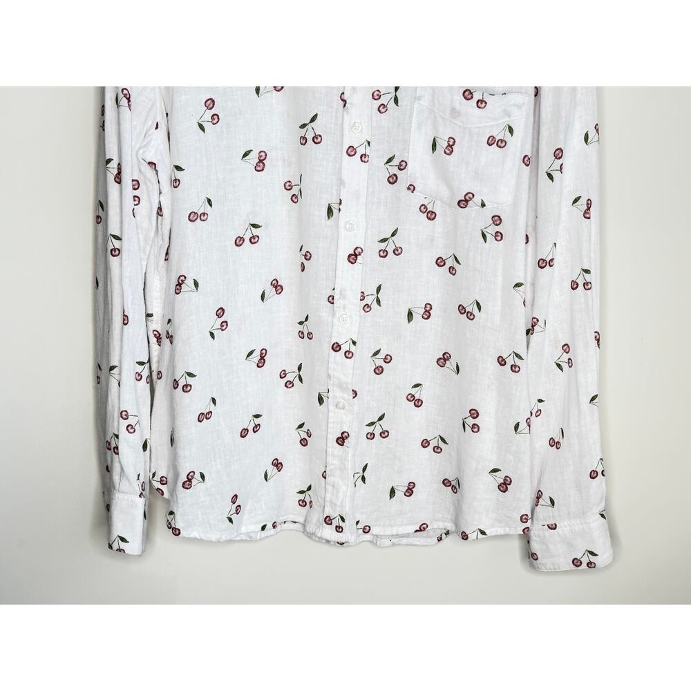 Rails Charli Cherry Print Long Sleeve Button-Up Shirt. - Picture 6 of 12